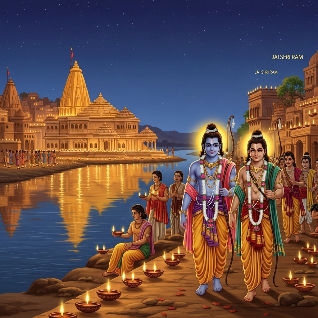 ayodhya ram sita ai images hd. ram sita ai generated trending instagram images. ram sita ai wallpaper .
