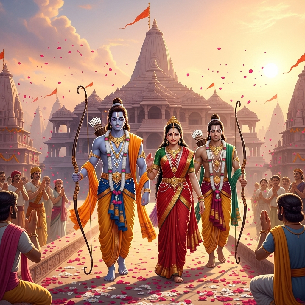 ayodhya ram sita ai images hd. ram sita ai generated trending instagram images. ram sita ai wallpaper .