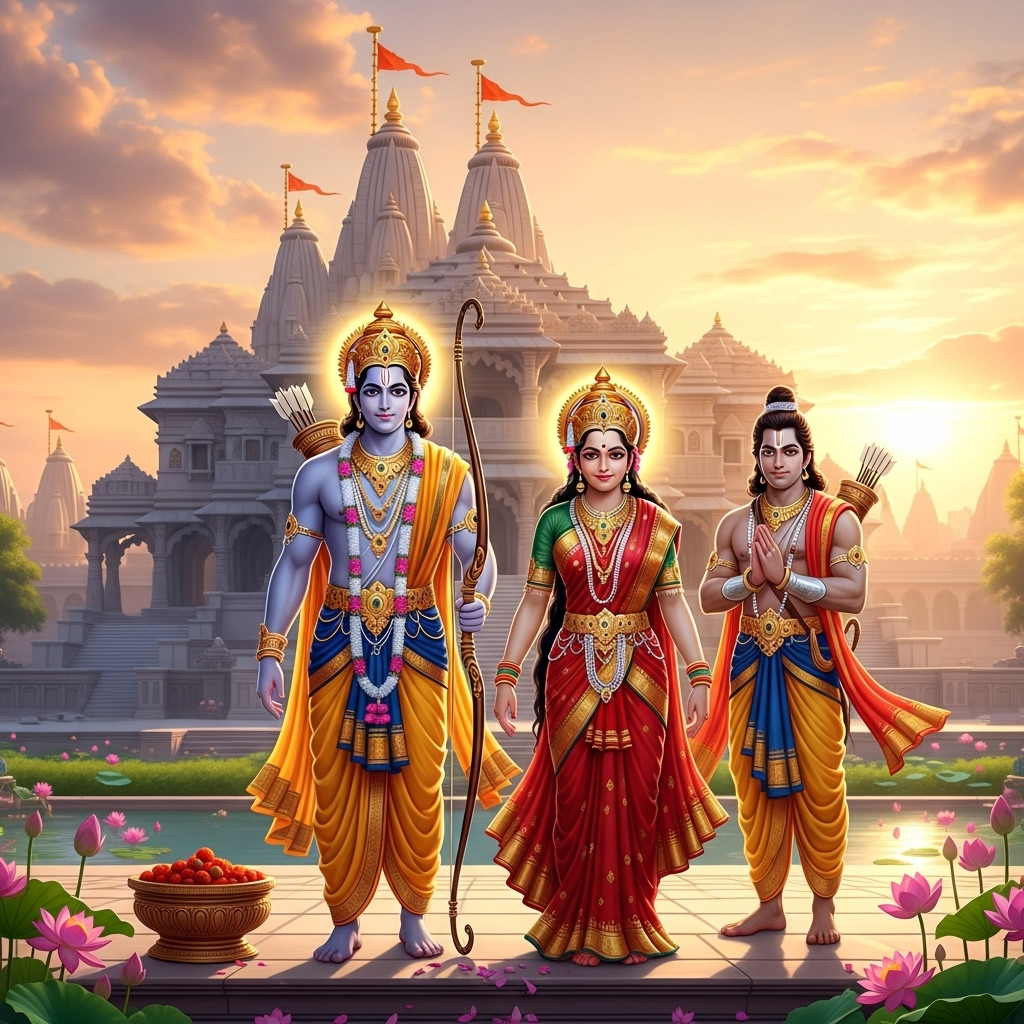ayodhya ram sita ai images hd. ram sita ai generated trending instagram images. ram sita ai wallpaper .