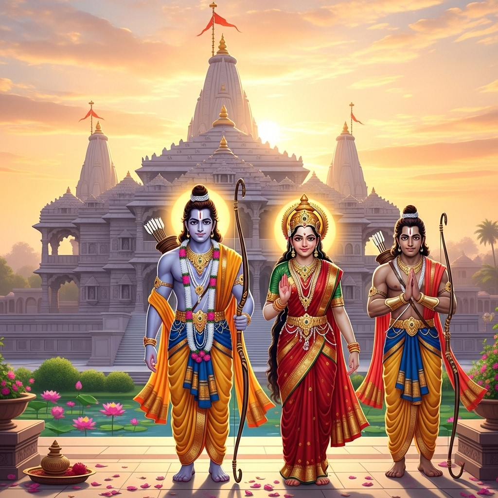 ayodhya ram sita ai images hd. ram sita ai generated trending instagram images. ram sita ai wallpaper .