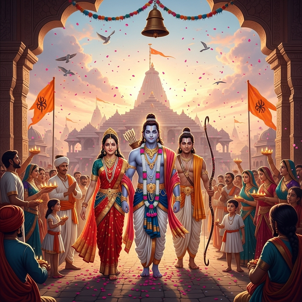 ayodhya ram sita ai images hd. ram sita ai generated trending instagram images. ram sita ai wallpaper .