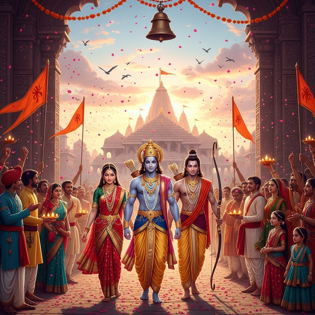 ayodhya ram sita ai images hd. ram sita ai generated trending instagram images. ram sita ai wallpaper .